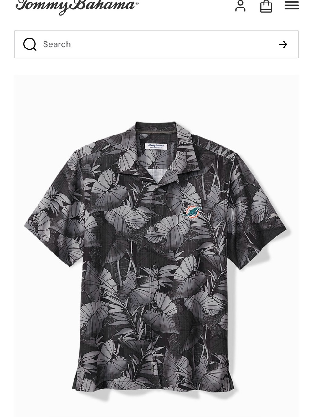 NWT - NFL Bahama Coast Nuevo Fronds IslandZone® Shirt - Miami Dolphins